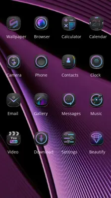 Purple tech business theme for Galaxy s8 android App screenshot 1